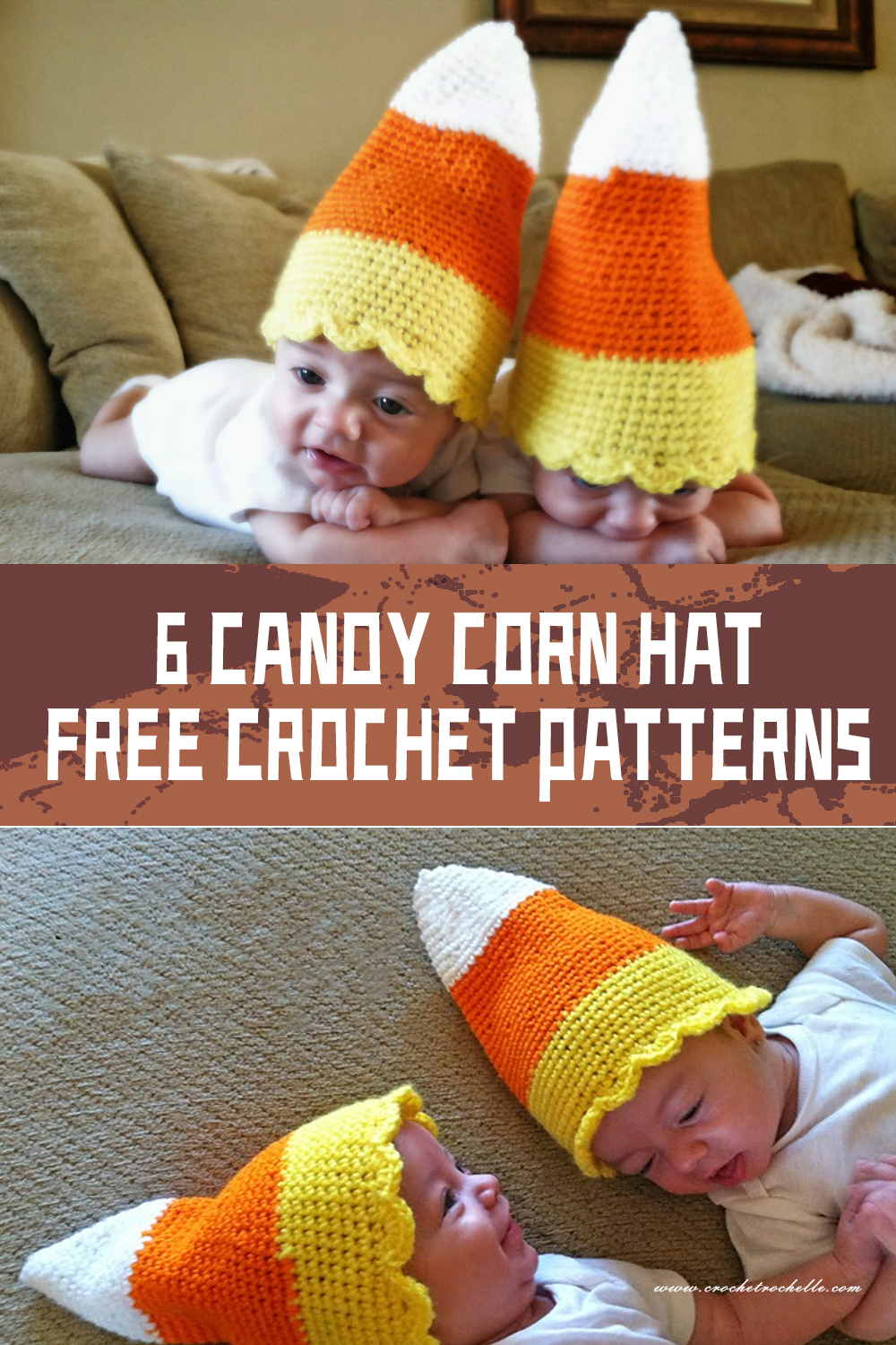 6 Candy Corn Hat Crochet Patterns - FREE - iGOODideas.com