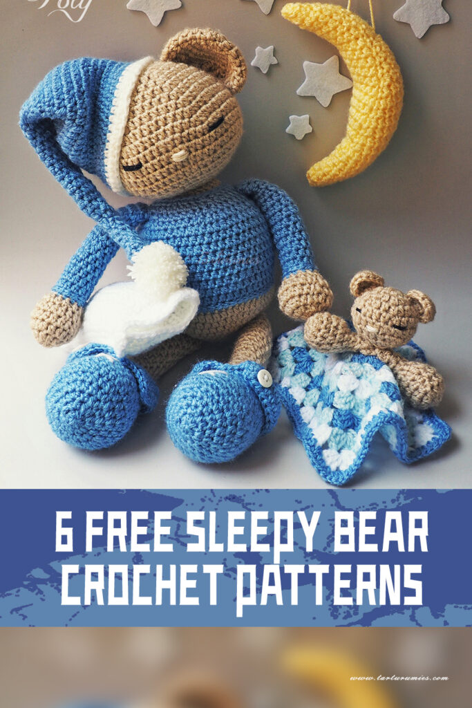6 FREE Sleepy Bear Crochet Patterns