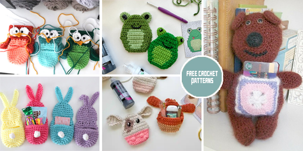 6 Gift Pocket FREE Crochet Patterns