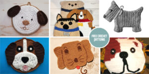 6 Puppy Pot Holder Crochet Patterns- FREE