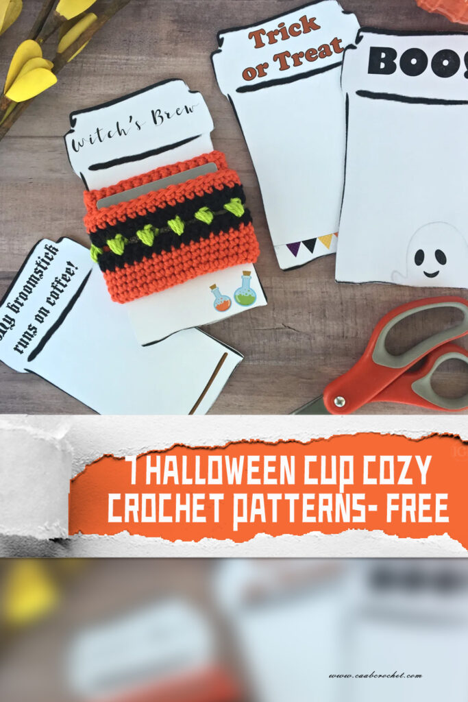 7 Halloween Cup Cozy Crochet Patterns- FREE