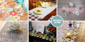 8 Flower Table Runner Crochet Patterns - FREE