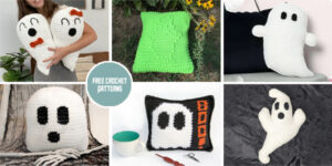 8 Halloween Ghost Pillow Crochet Patterns - FREE