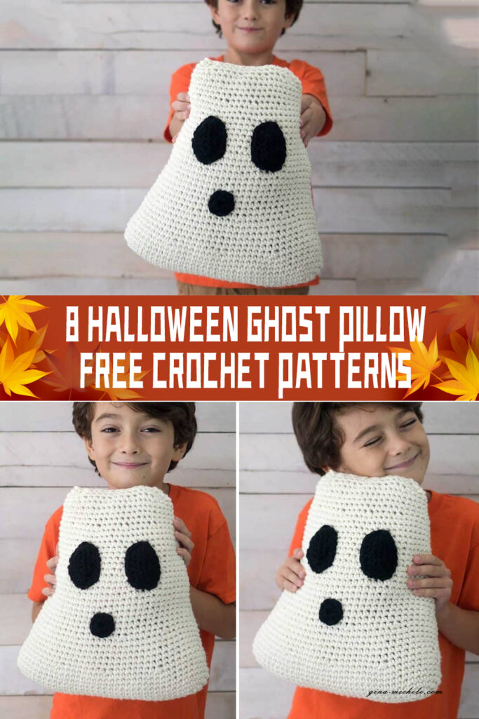 8 Halloween Ghost Pillow Crochet Patterns -  FREE