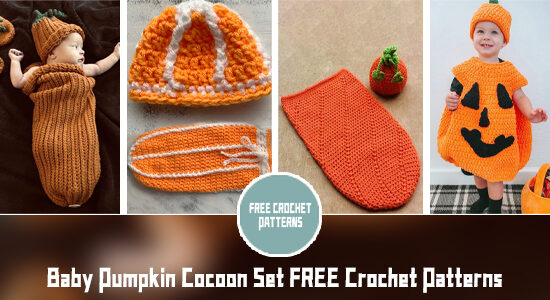 Baby Pumpkin Cocoon Set Crochet Patterns - FREE