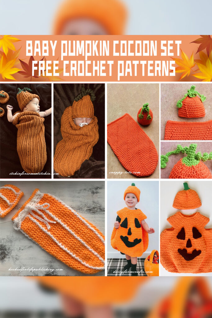  Baby Pumpkin Cocoon Set Crochet Patterns - FREE 