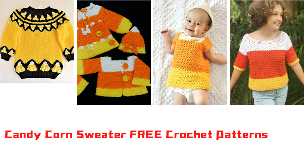 Candy Corn Sweater Crochet Patterns – FREE