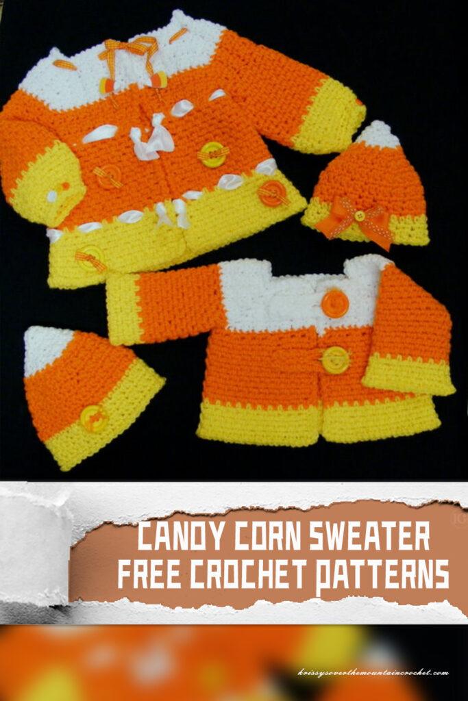 Candy Corn Sweater Crochet Patterns - FREE