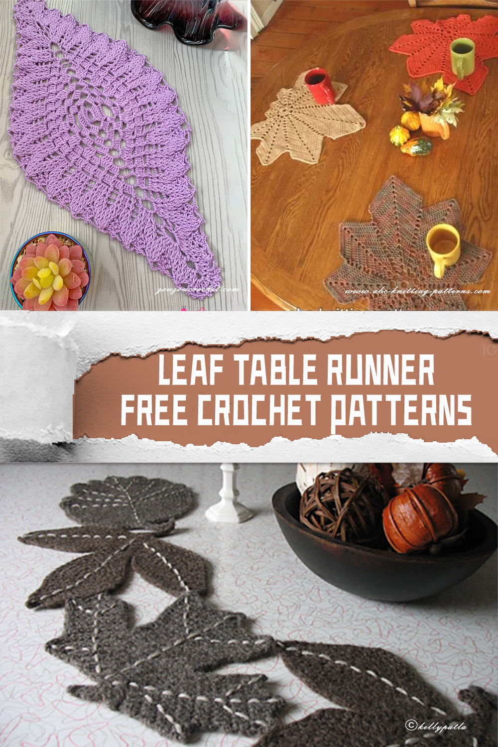 FREE Leaf Table Runner Crochet Patterns