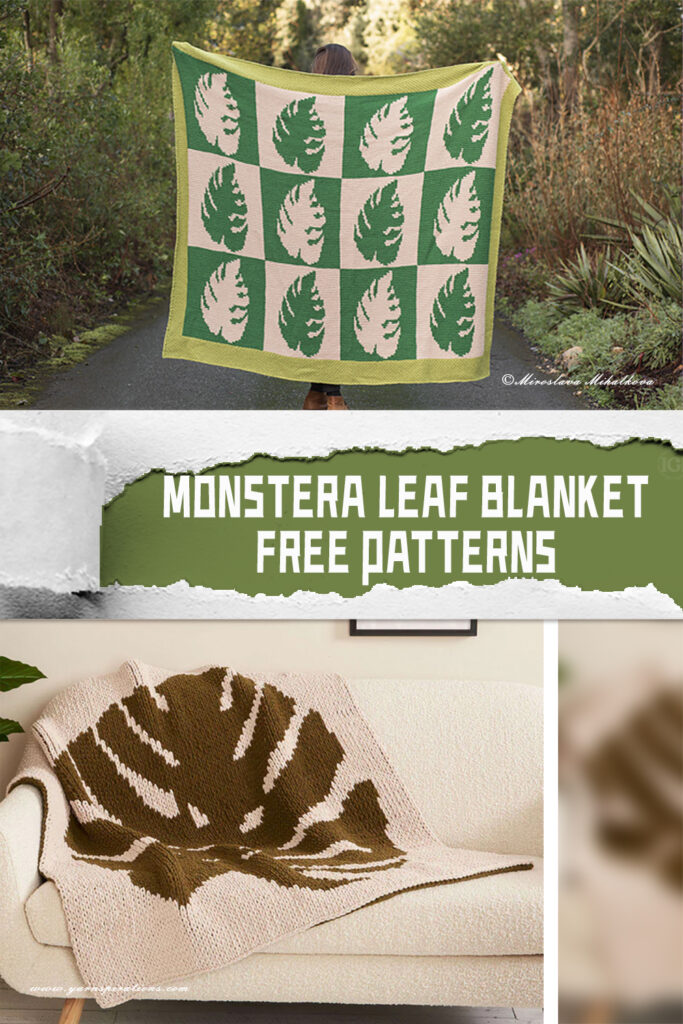 FREE Monstera Leaf Blanket Patterns