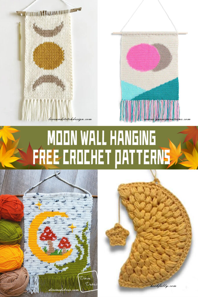 FREE Moon Wall Hanging Crochet Patterns
