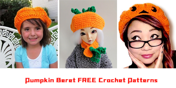 FREE Pumpkin Beret Crochet Patterns