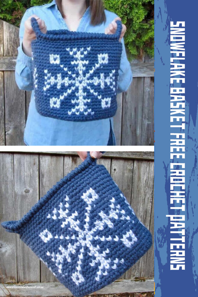 FREE Snowflake Basket Crochet Patterns 