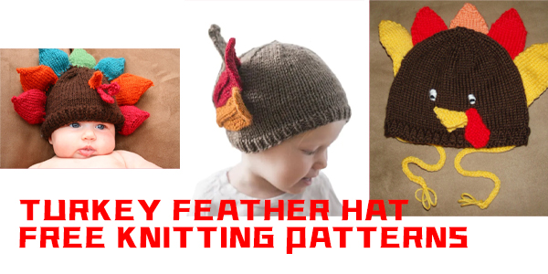 FREE Turkey Feather Hat Knitting Patterns