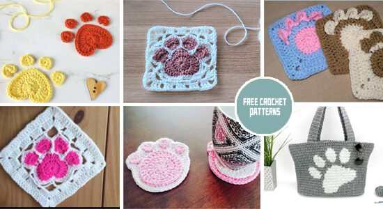 10 Paw Print Crochet Patterns - FREE