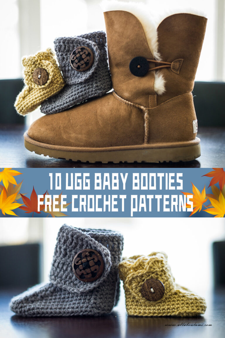 10 UGG Baby Booties Crochet Patterns FREE