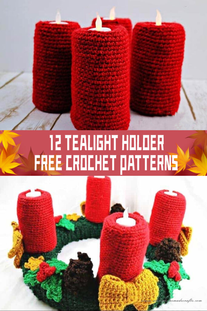 12 Tealight Holder Crochet Patterns - FREE
