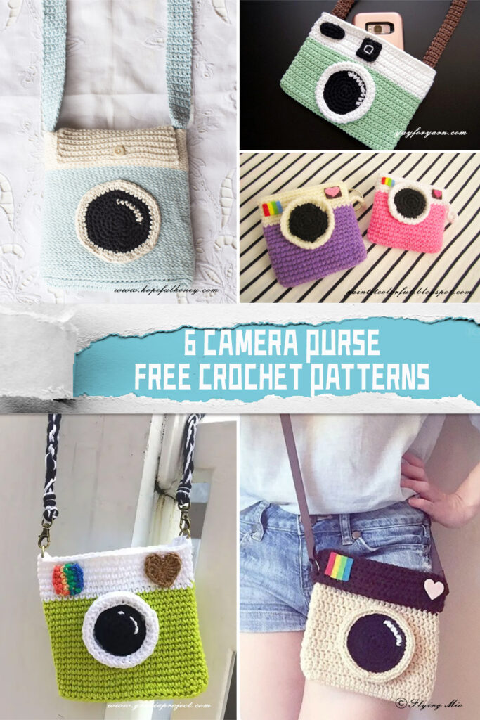 6 Camera Purse Crochet Patterns - FREE