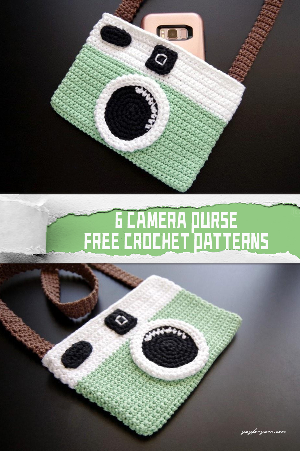 6 Camera Purse Crochet Patterns - FREE - iGOODideas.com