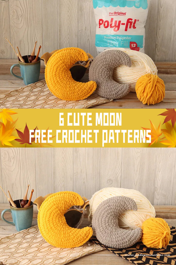 6 Cute Moon FREE Crochet Patterns
