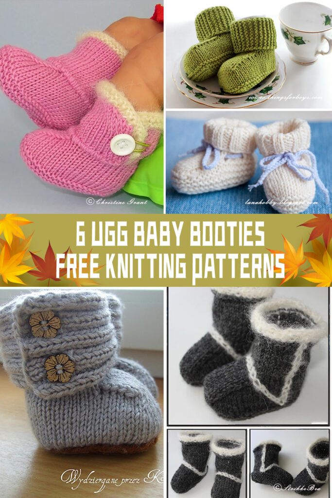 6 FREE UGG Baby Booties Knitting Patterns