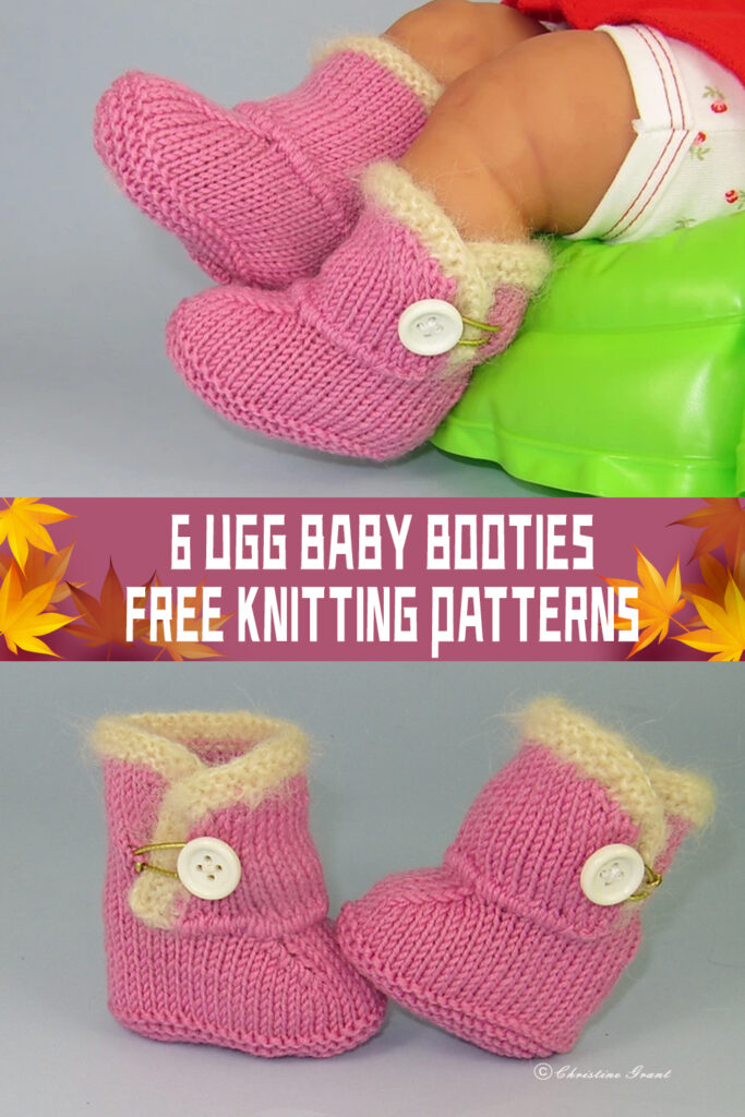 6 FREE UGG Baby Booties Knitting Patterns