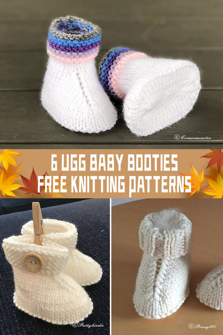 6 FREE UGG Baby Booties Knitting Patterns