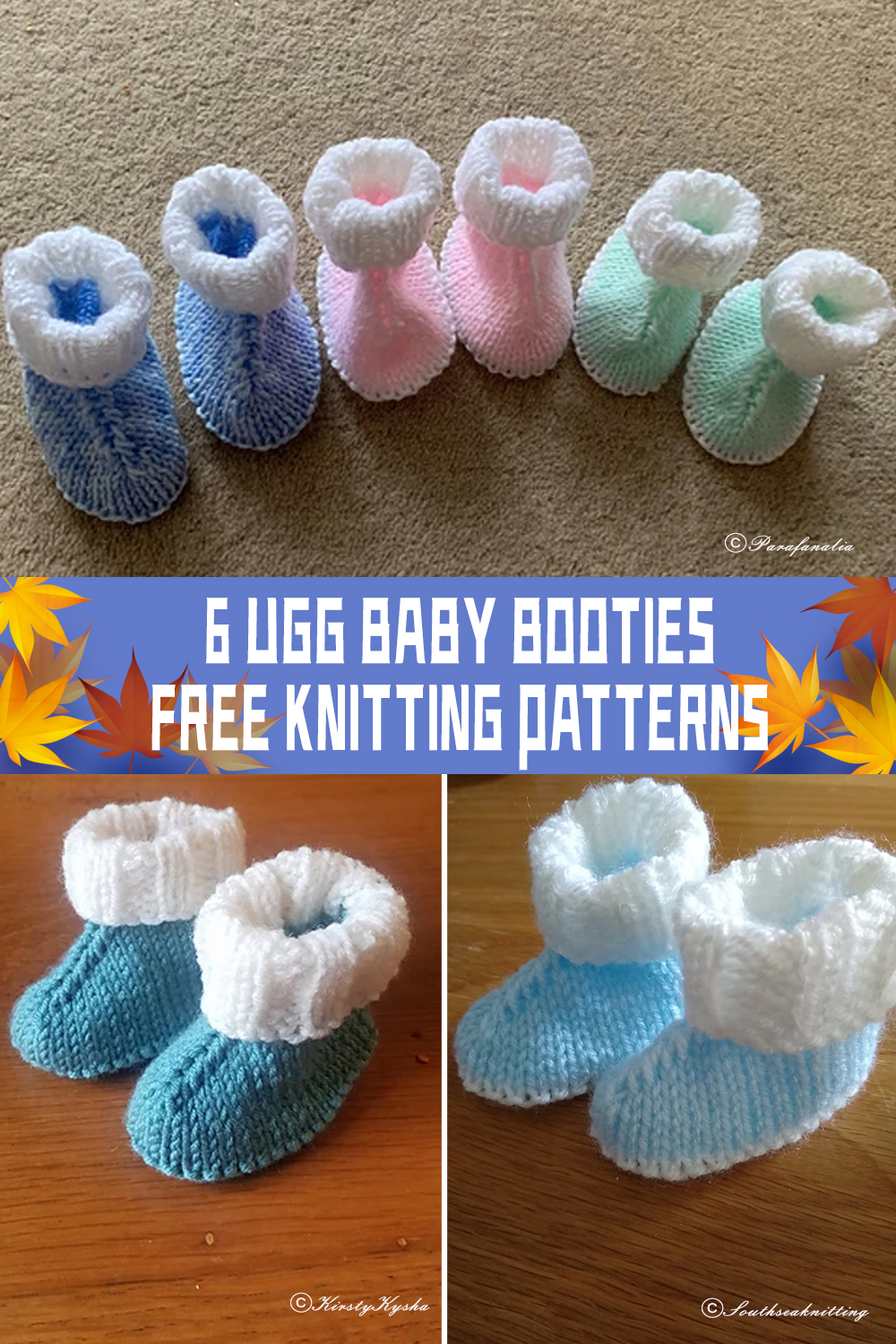 6 FREE UGG Baby Booties Knitting Patterns