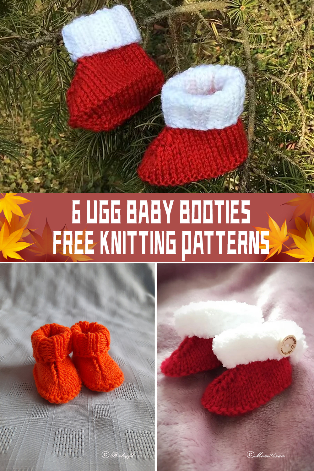 6 FREE UGG Baby Booties Knitting Patterns
