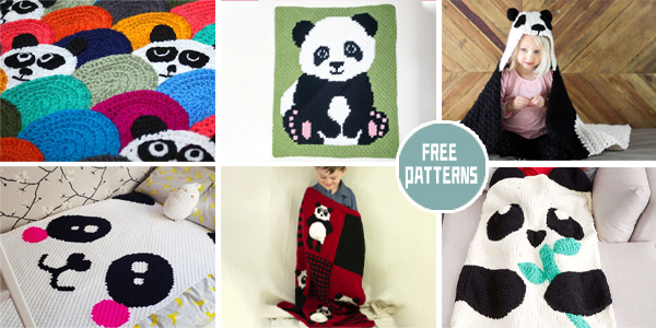 6 Panda Blanket FREE Patterns