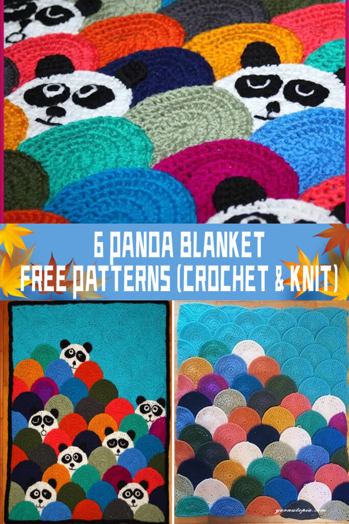 6 crochet Panda Blanket FREE Patterns