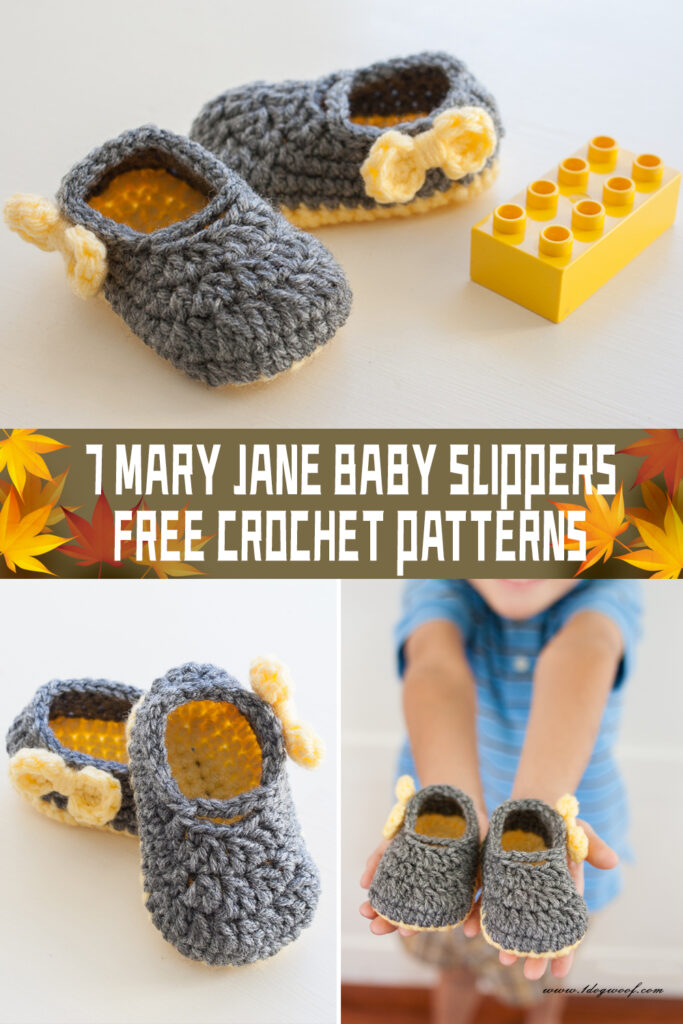 7 Mary Jane Baby Slippers Crochet Patterns - FREE