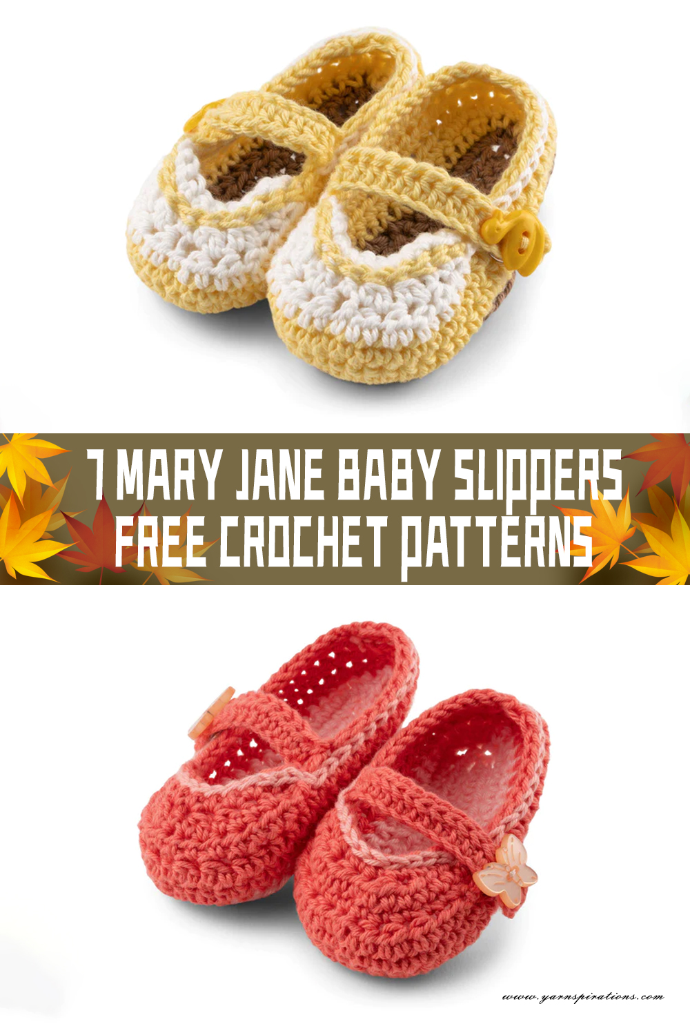7 Mary Jane Baby Slippers Crochet Patterns FREE