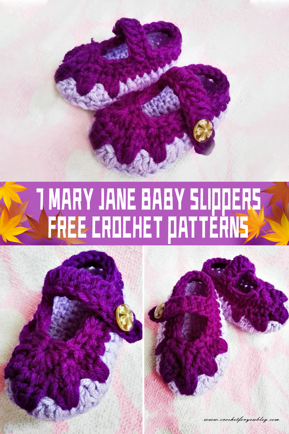 7 Mary Jane Baby Slippers Crochet Patterns FREE