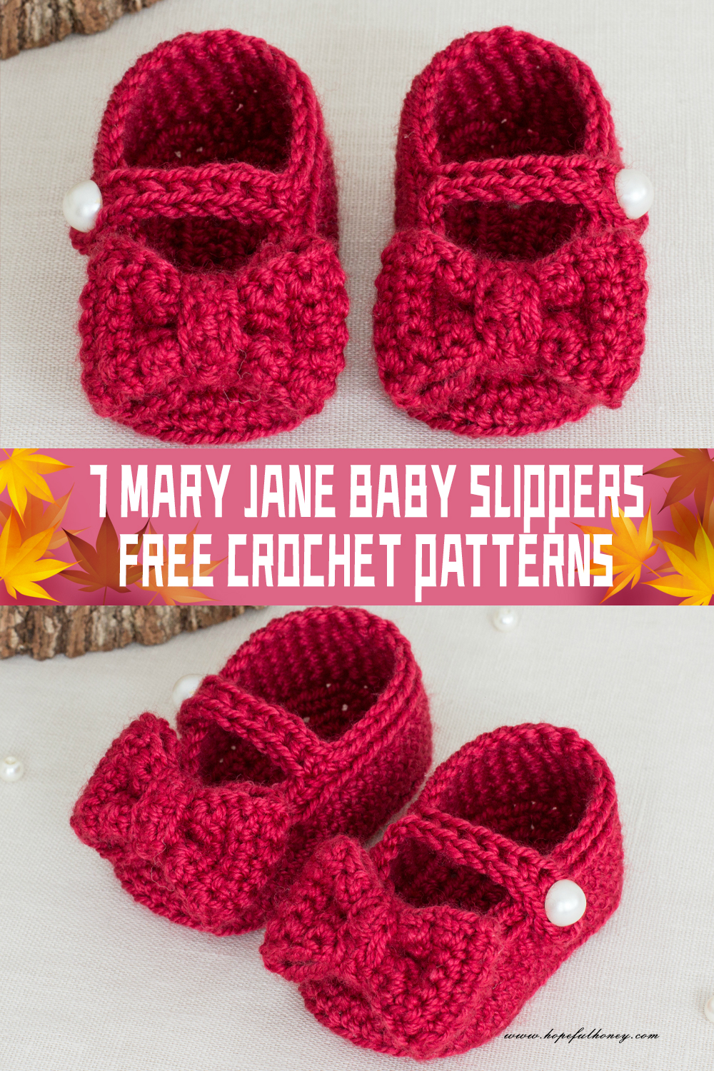 7 Mary Jane Baby Slippers Crochet Patterns FREE