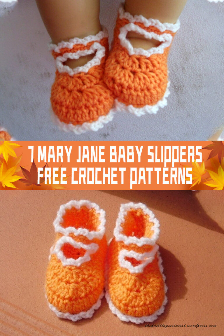 7 Mary Jane Baby Slippers Crochet Patterns FREE