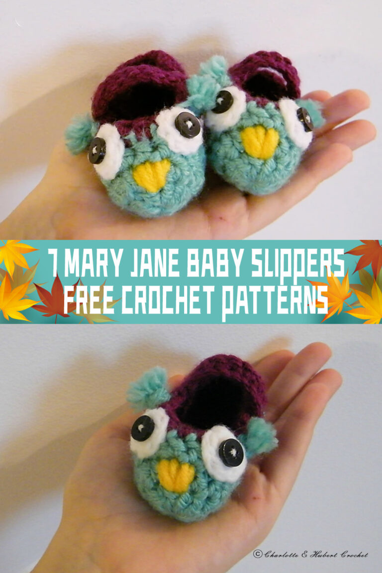 7 Mary Jane Baby Slippers Crochet Patterns - FREE - iGOODideas.com