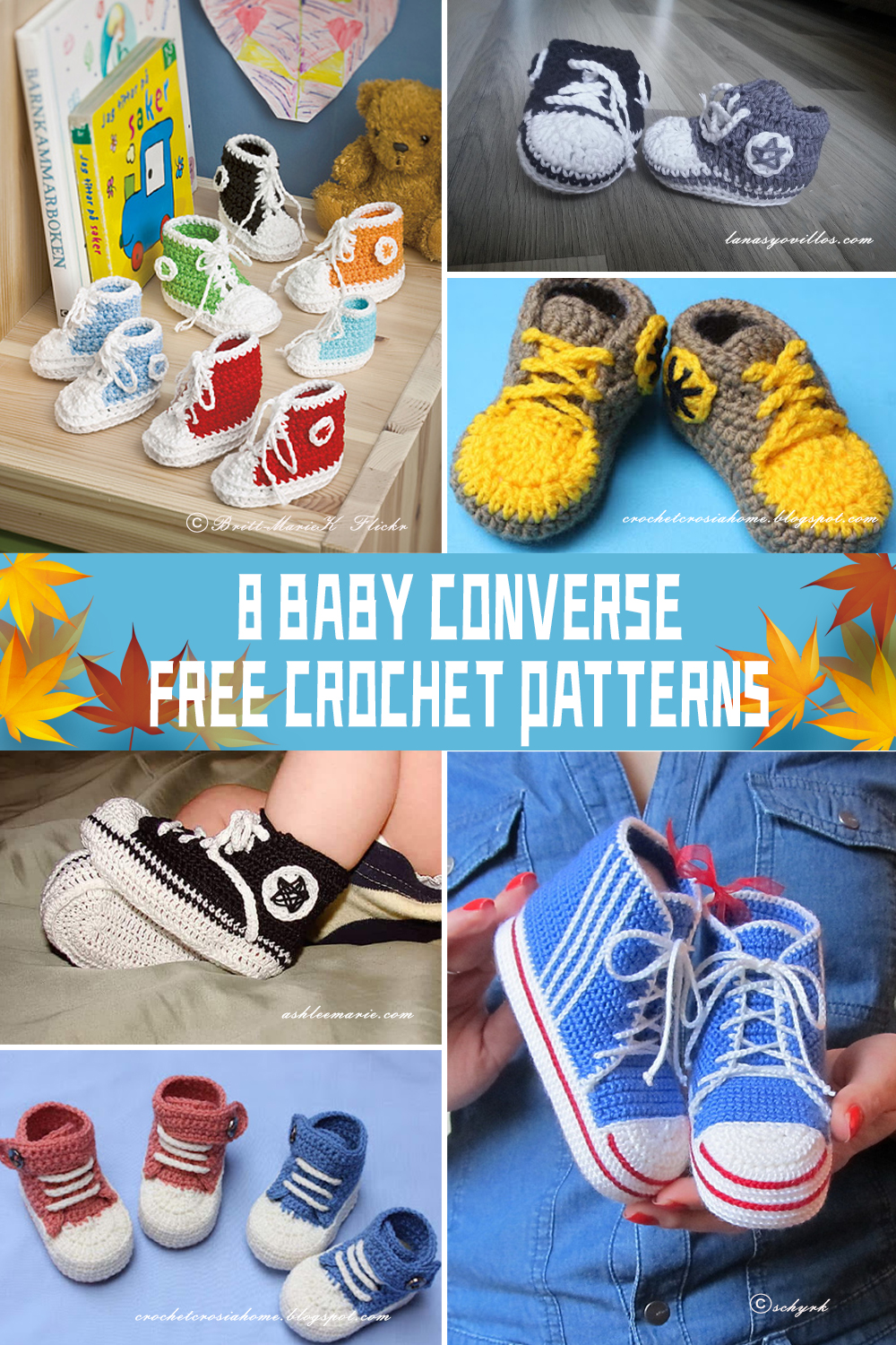8 Baby Converse FREE Crochet Patterns