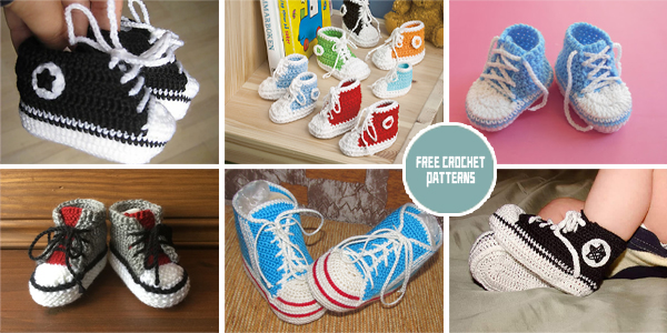 8 Baby Converse FREE Crochet Patterns