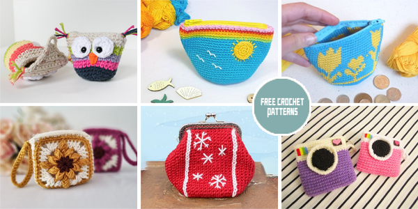 8 Coin Purse Crochet Patterns - FREE