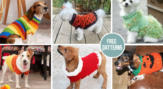 8 Dog Sweater Knitting Patterns - FREE