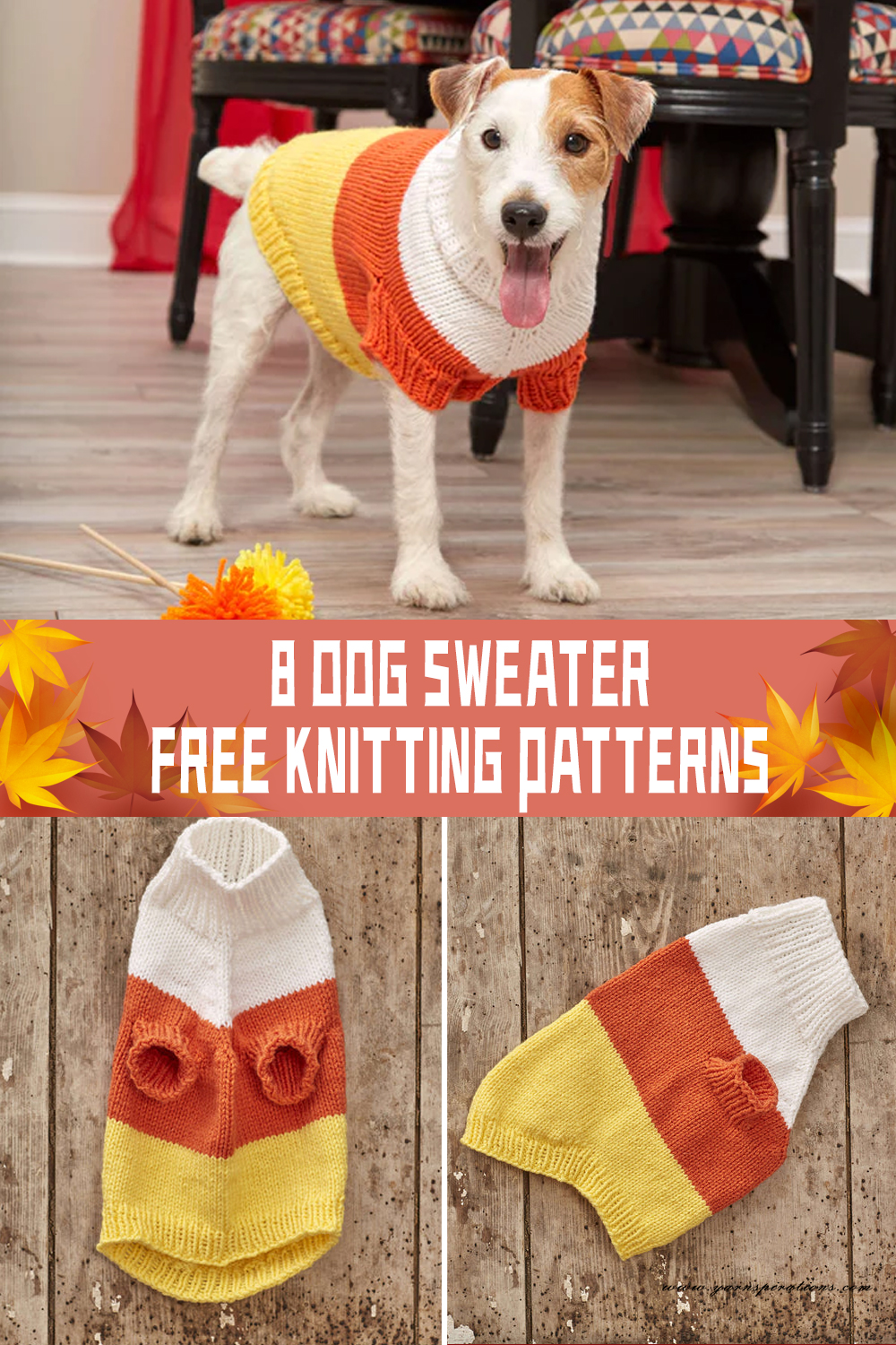 8 Dog Sweater Knitting Patterns FREE
