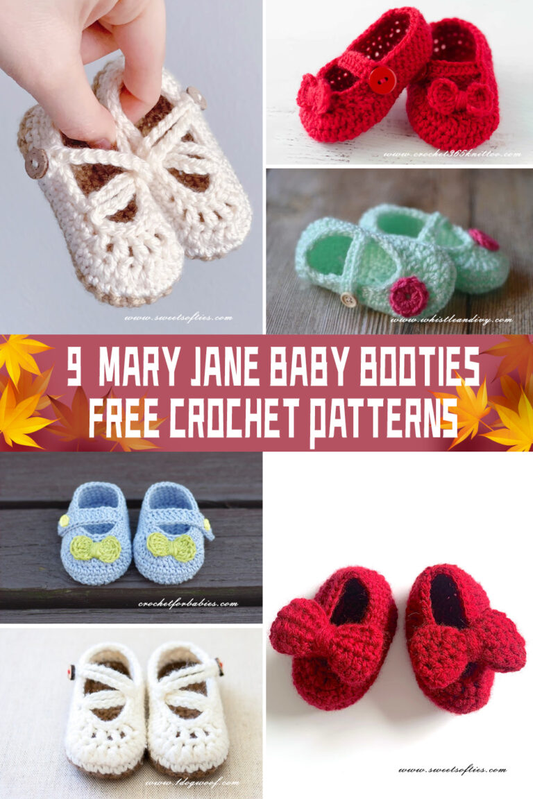 9 Mary Jane Baby Booties Crochet Patterns FREE