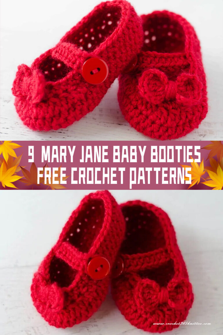 9 Mary Jane Baby Booties Crochet Patterns FREE