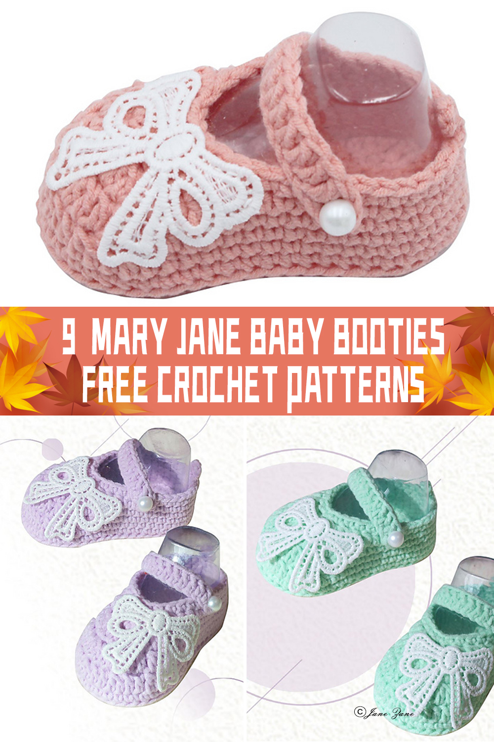 9 Mary Jane Baby Booties Crochet Patterns FREE