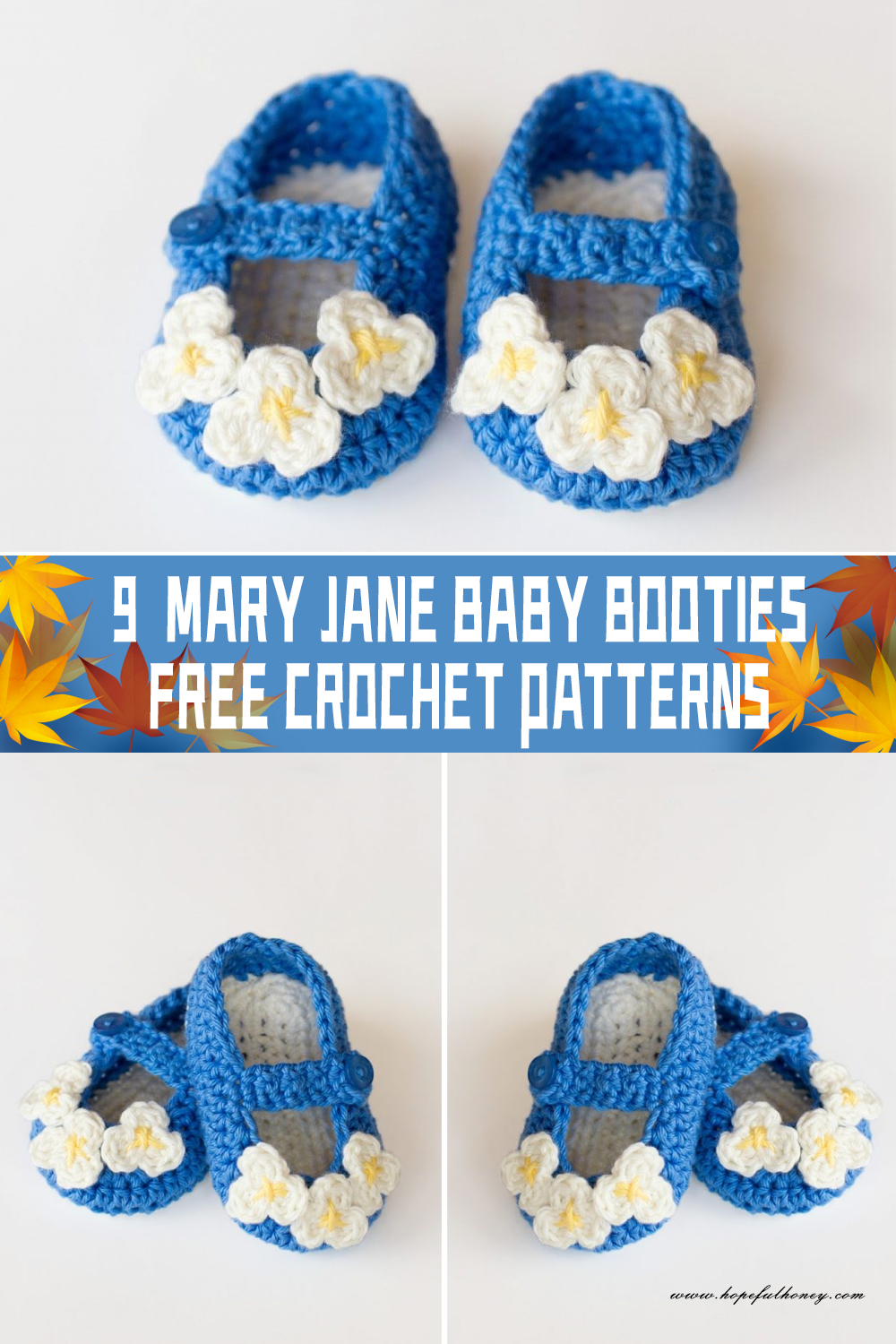 9 Mary Jane Baby Booties Crochet Patterns FREE
