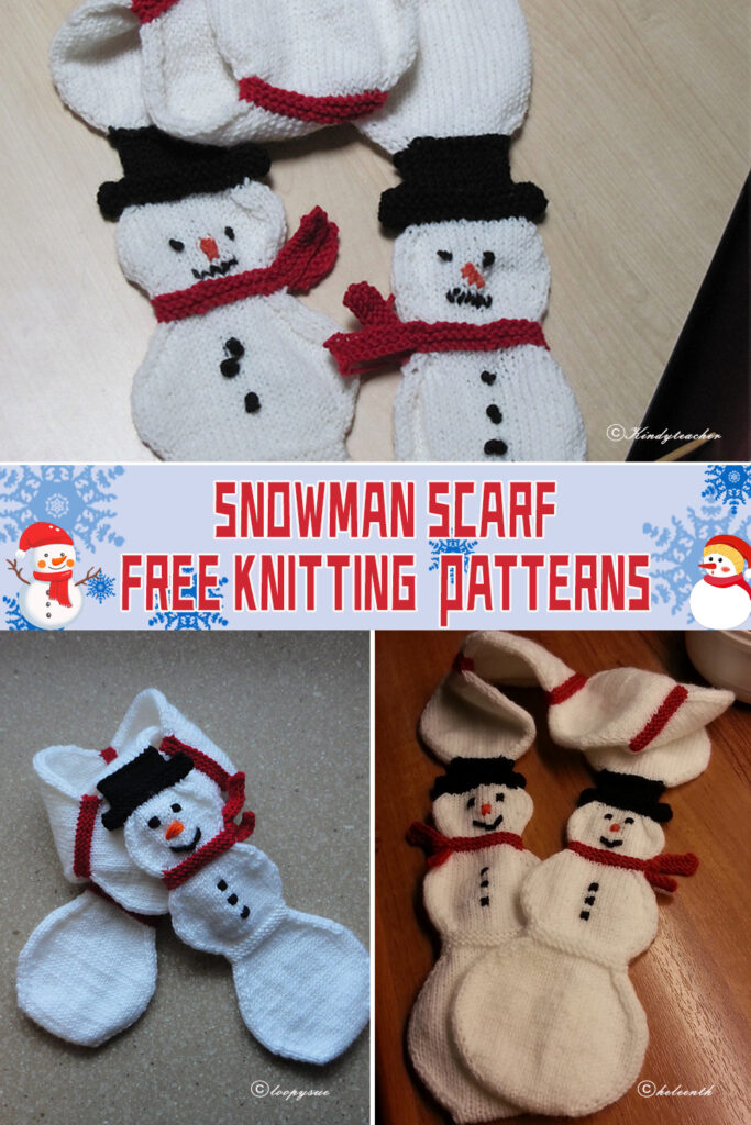 FREE Snowman Scarf Knitting Patterns