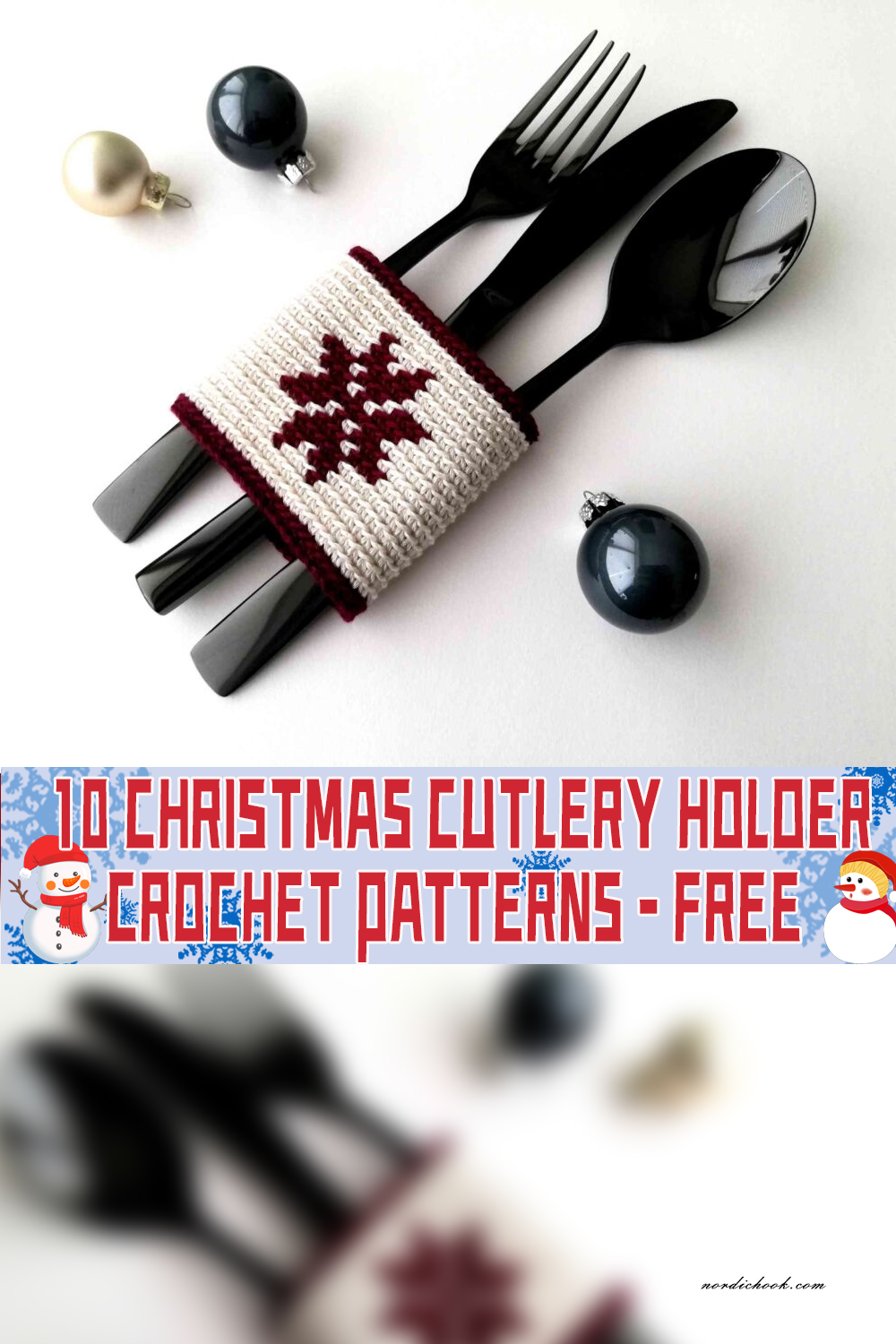 10 Christmas Cutlery Holder Crochet Patterns FREE