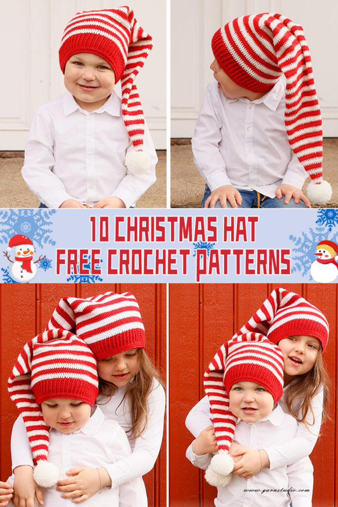 10 Christmas Hat Crochet Patterns – FREE