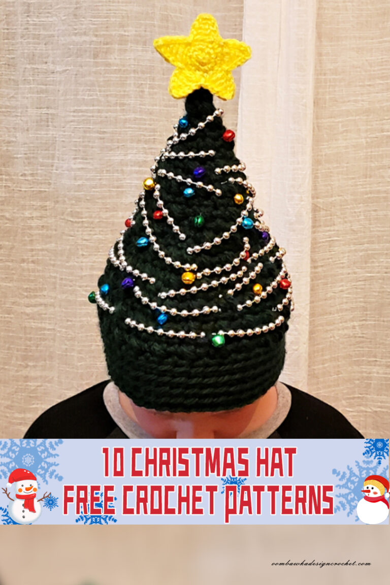 10 Christmas Hat Crochet Patterns FREE
